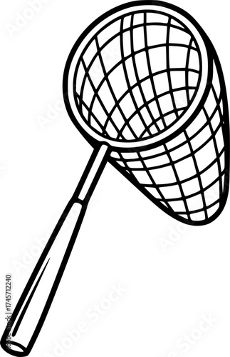 illustration of a butterfly net