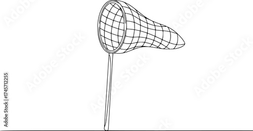 illustration of a butterfly net