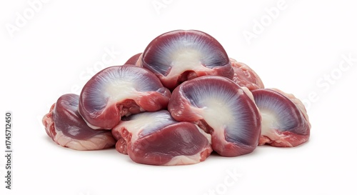 Chicken gizzard isolated on white background