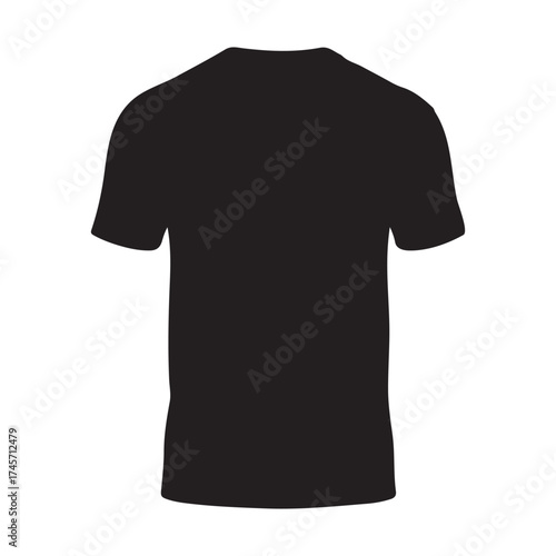 Vector art of black tshirt silhouette art design