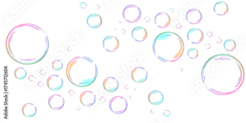 Pink Easter eggs with bubbles and water on a blue background pattern for a clean vector illustration design