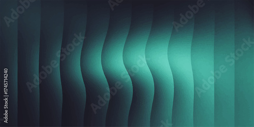 Abstract blue and green wave patterns with light lines texture for a soft silk design wallpaper illustration