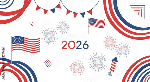 Modern Holiday & Flag Vector Set 2026
