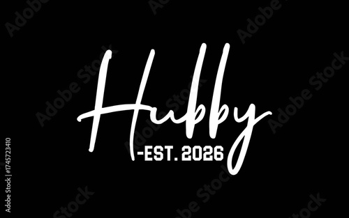 Hubby Est 2023 Just Married Wedding Couple t-shirt quotes svg design