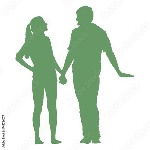 human romatic Icon green