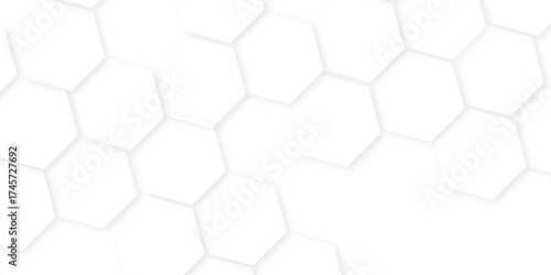 Abstract background with hexagons Abstract hexagon polygonal pattern background,  Abstract white vector wallpaper with hexagon, Surface polygon pattern with glowing hexagon paper texture, 