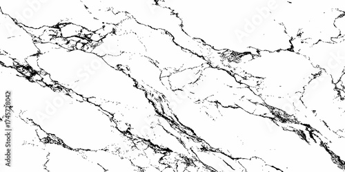 Elegant white marble texture with fine black veins, natural stone surface background for interior design, luxury wall, countertop, and flooring patterns, high-resolution minimal backdrop.