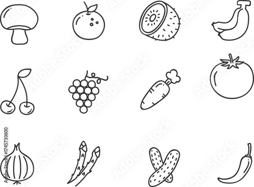 Seamless patterns  fruit