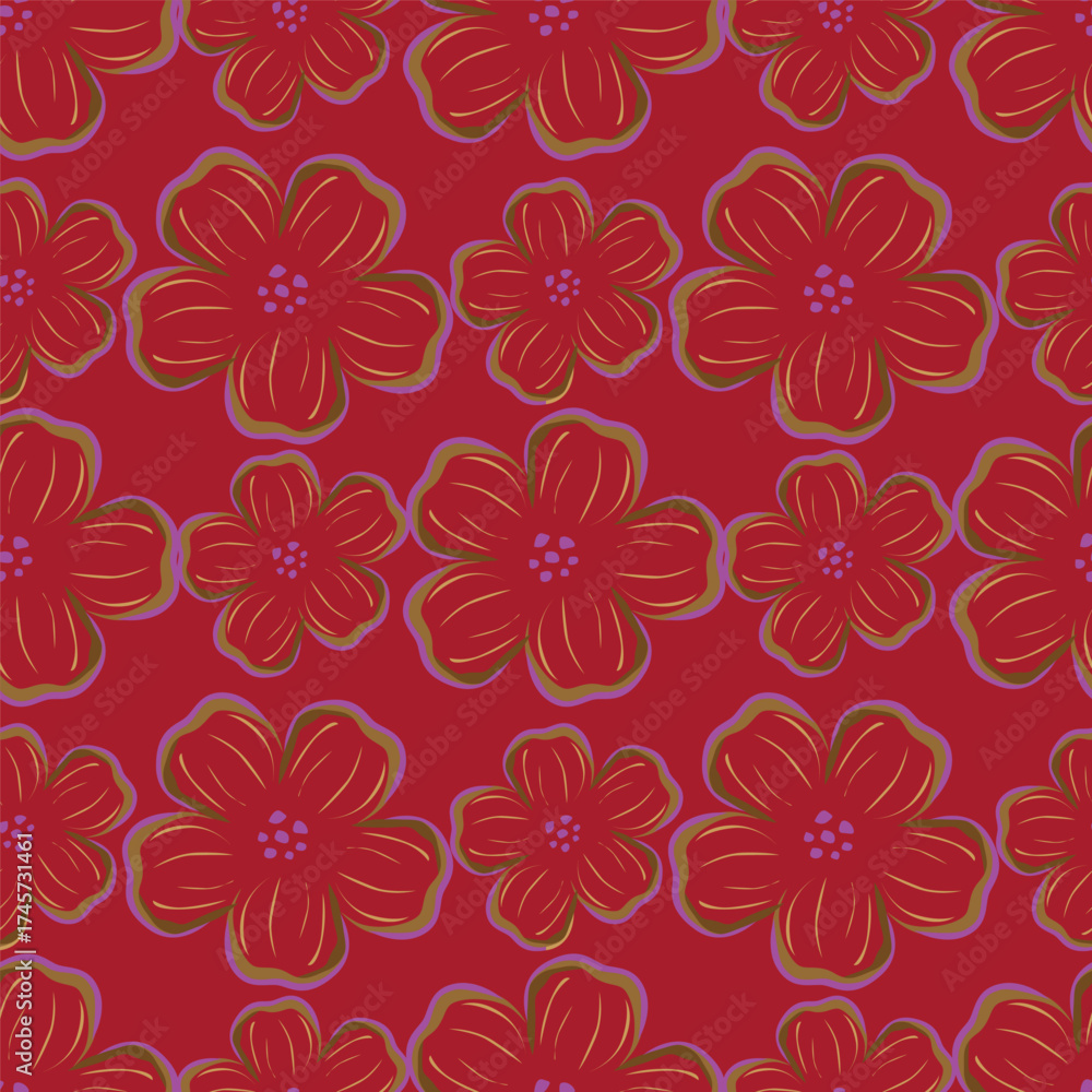 Obraz premium seamless pattern with flowers