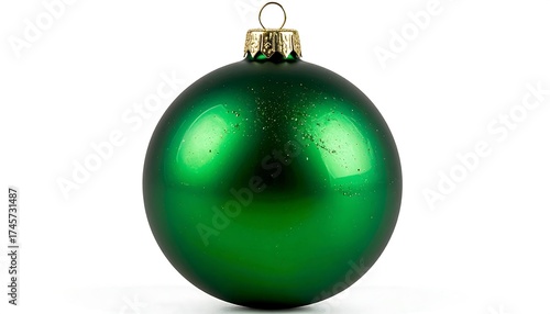 Green Christmas ornament, sphere