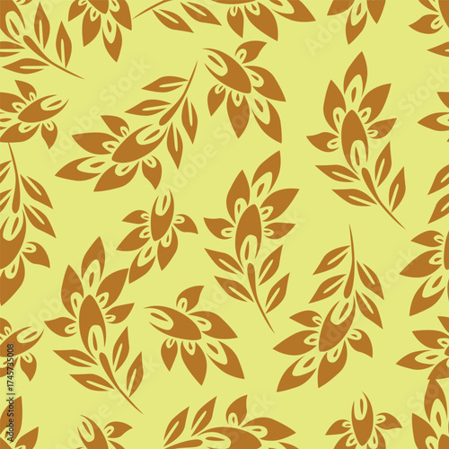 Cute hand drawn feminine seamless pattern with wildflowers
