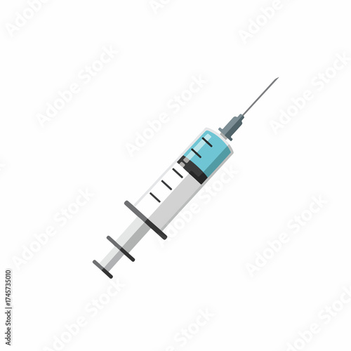 Realistic Detailed Syringe Medical Injection Treatment Equipment Healthcare Illustration