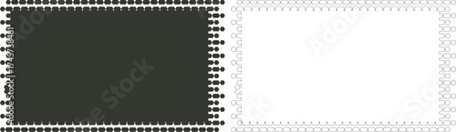 Hand made Two square frames with decorative borders one dark and one light ideal for graphic design and photo overlays Vector