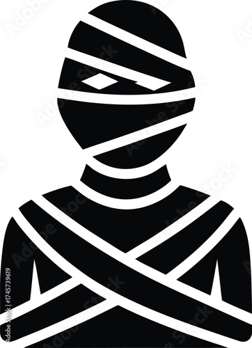 Mummy silhouette vector art illustration