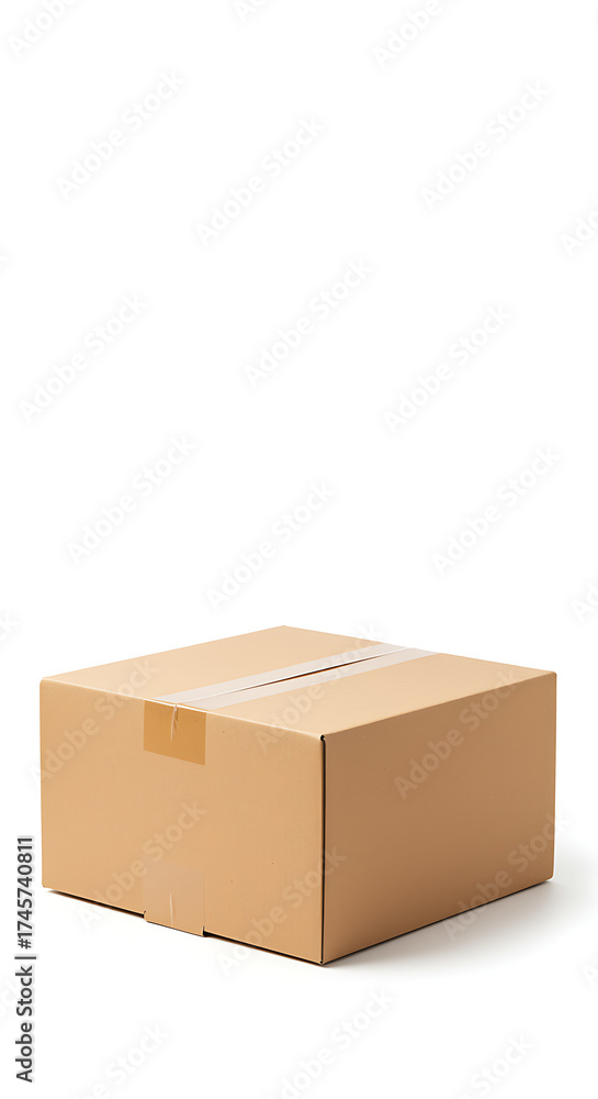 Fototapeta premium Cardboard Box Versatile Packaging for Shipping and Storage Needs
