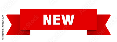 new ribbon isolated on transparent background. new ribbon