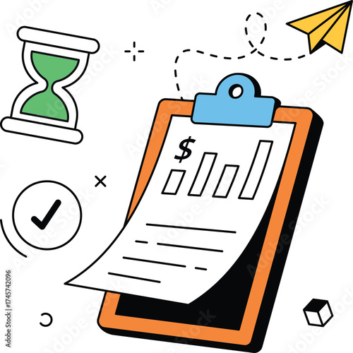 Tasks Clipboard Checklist Illustration