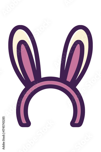 Charming Purple & Pink Bunny Ear Headband: The quintessential accessory for vibrant Easter celebrations, festive costume parties, delightful cosplay events, and whimsical everyday wear. This adorable,