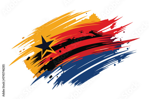 Revelation Star Logo – Abstract Brush Stroke Design, Modern Art, Creative Graphic Symbol