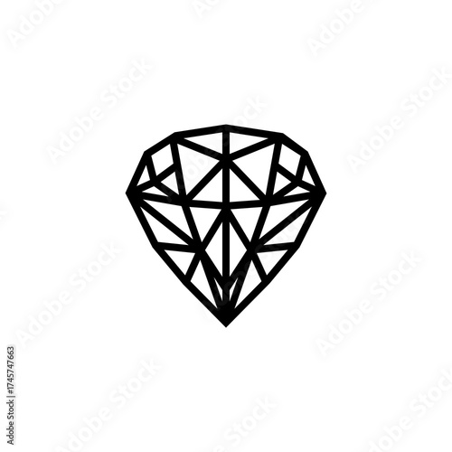 diamond on white background