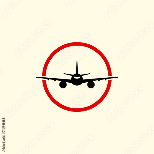 Airplane icon flat vector design.