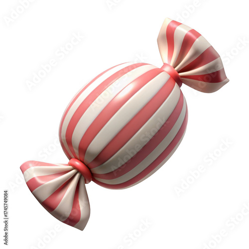3d candy isolated on transparent background