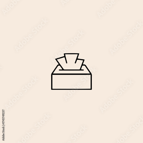 Paper napkins icon flat vector design.