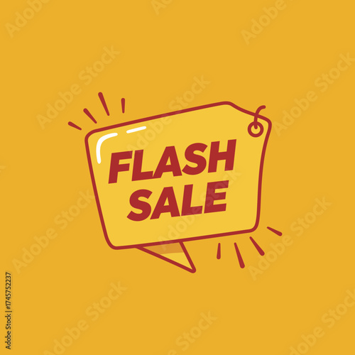 Flash Sale Banner Icon Bold Design for Promotions and Discount Announcements