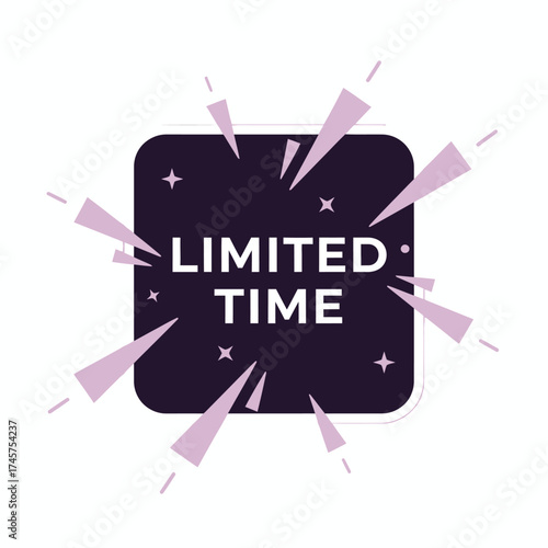 Limited Time Offer Badge with Starburst Design - Promotion and Special Deal