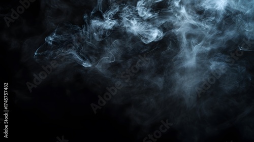 Wisps of ethereal smoke drift and curl against a dark background.