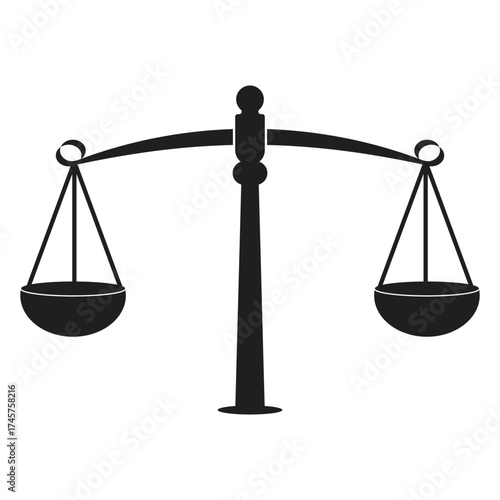 Scales of justice flat icon for apps and websites
