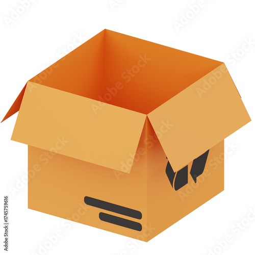 3D Package Box Icon