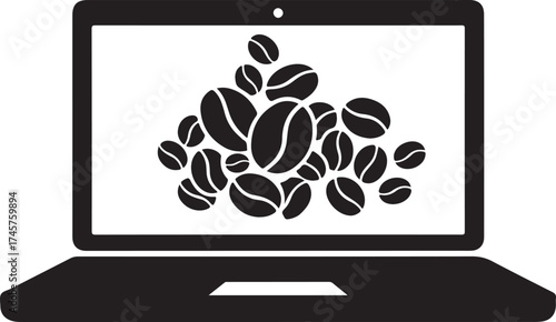 Abstract graphic design with contrasting black and white areas