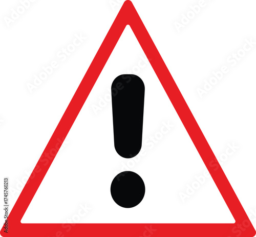 Caution warning sign alert symbol exclamation mark alerting attention symbol danger safety icon vector