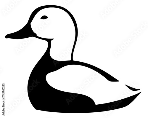 Outline Duck Vector Logo Transparent Image