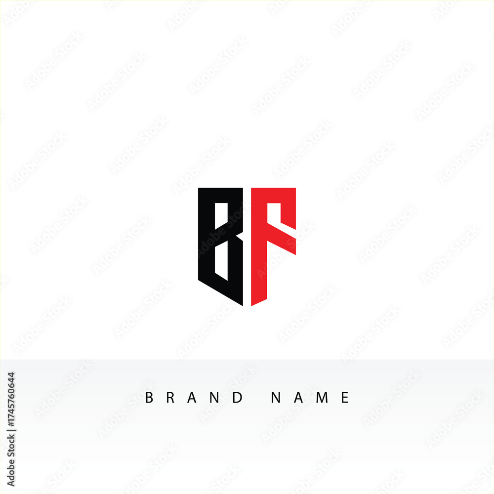 Obraz premium Modern, unique, creative BF letters logo design