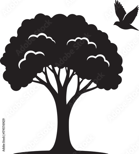 Minimalist black and white abstract design blank canvas for concepts