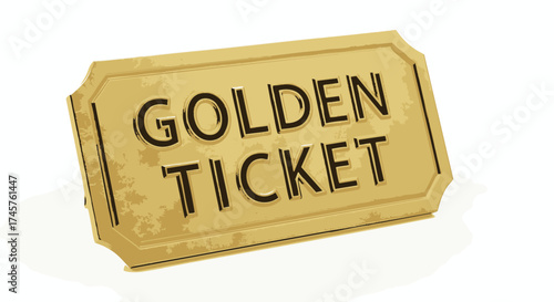 Golden Ticket Opportunity Awaits with this Classic Design Illustration