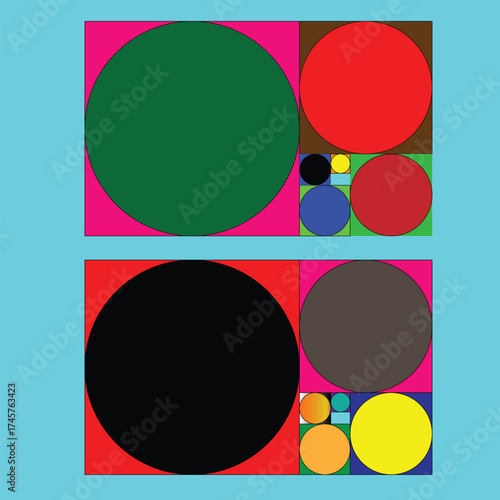 Abstract background with colorful circles 
