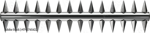 Realistic Glossy Combine Harvester Blade
