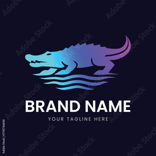 Vibrant Alligator Logo for Brand Identity