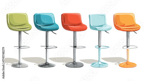 Sleek Adjustable Height Bar Stool for Contemporary Home Decor