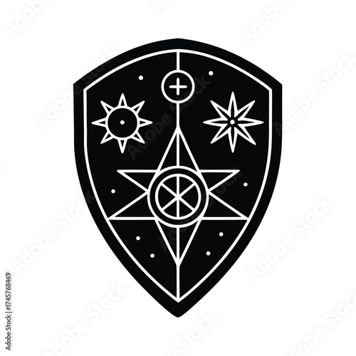 Series of Enamel Pins Shaped Like Protective Sigils