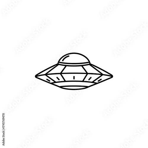 Vector art of ufo flying saucer