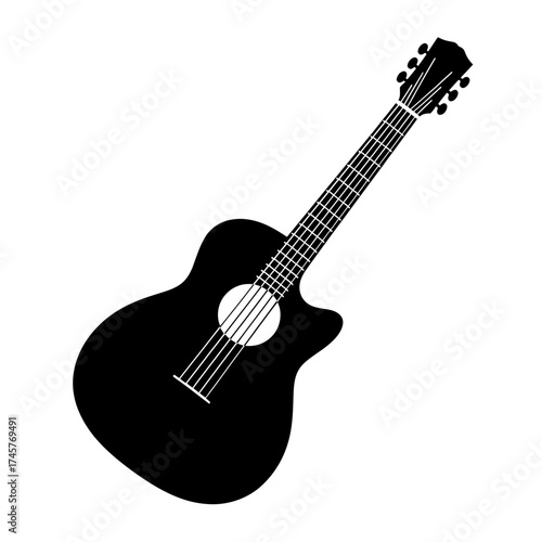 Vector art of acoustic guitar