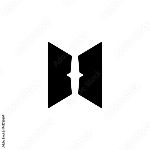 Vector art of abstract geometric shape with star