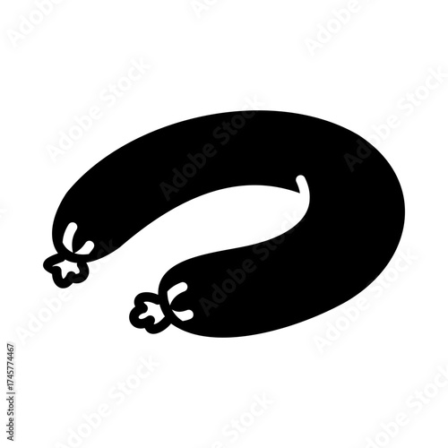 Ring Bologna Sausage Glyph Vector Icon