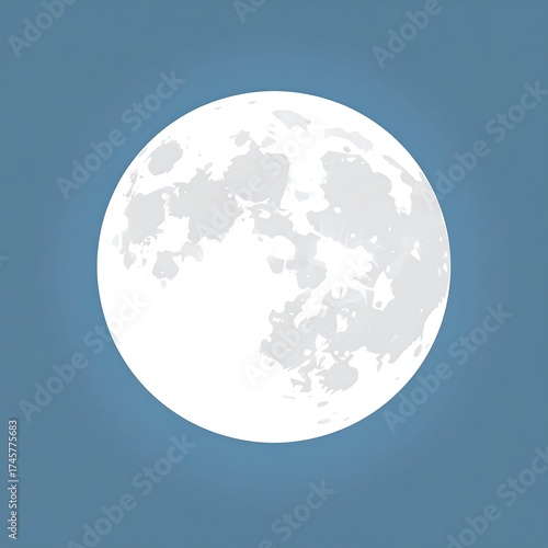 Full moon graphic, celestial body, night sky
