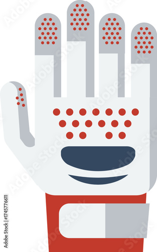 Cricket Batting Glove Illustration in Flat Design