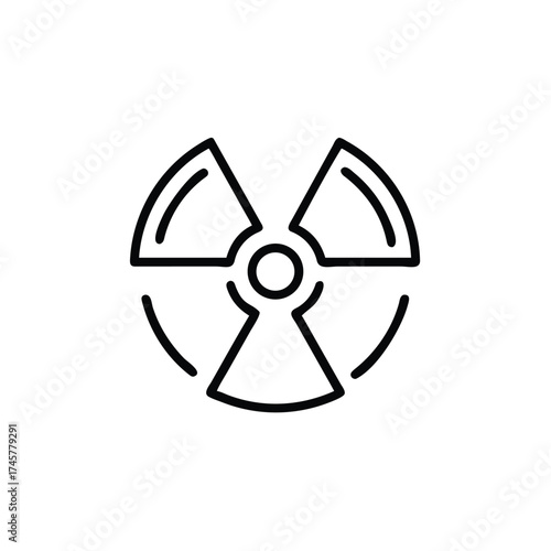 radiation sign on white background